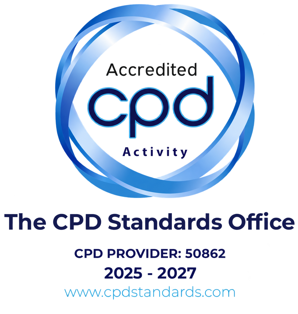 Accredited CPD Activity, The CPD Standards Office, provider 50862, 2025 to 2027