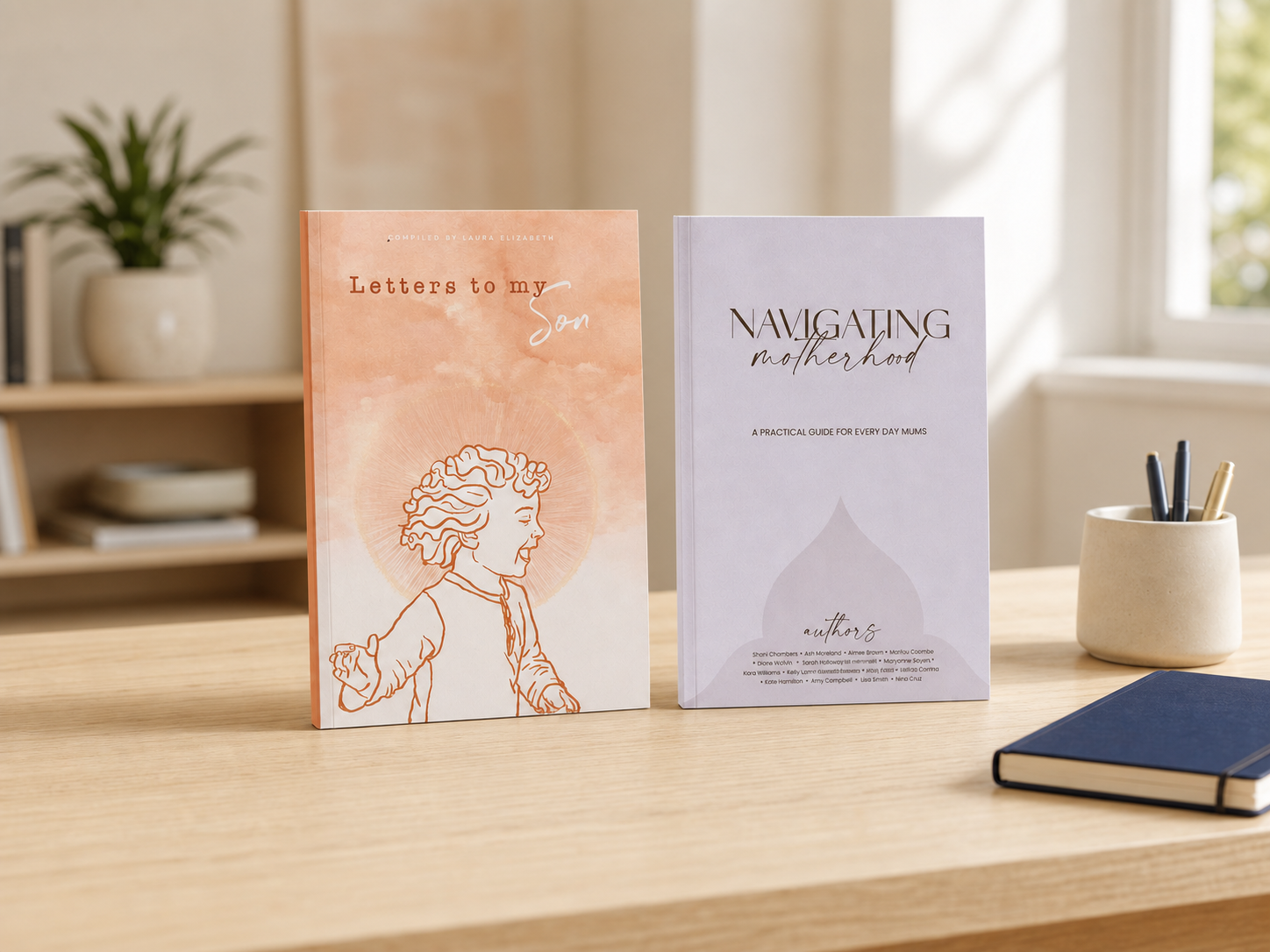 Letters to My Son and Navigating Motherhood, books co-authored by Marilou Coombe